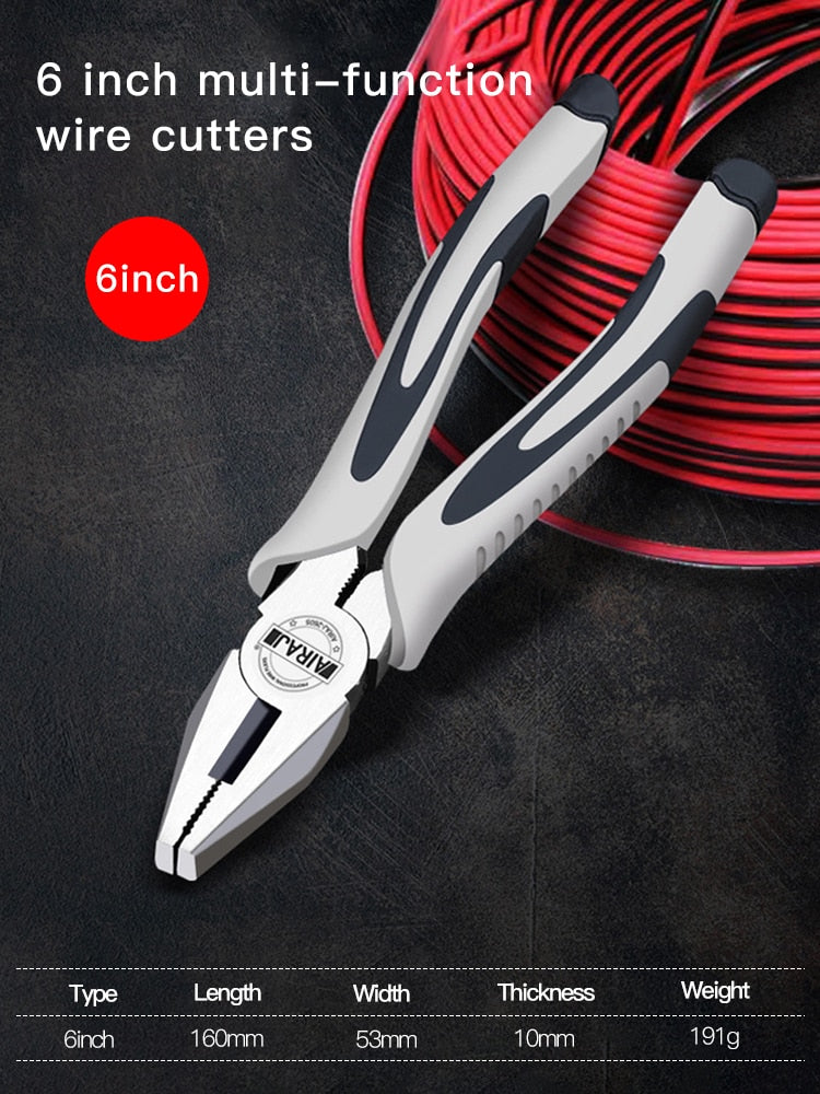 AIRAJ Universal Multifunctional Diagonal Wire Pliers Needle Nose Pliers Hardware Tools Universal Wire Cutters Electrician