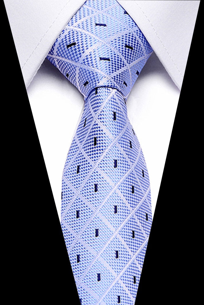 Luxury Wedding Ties 7.5cm Men's Classic Tie Silk Jacquard Woven Tie Set Business Necktie Accessories Men Necktie