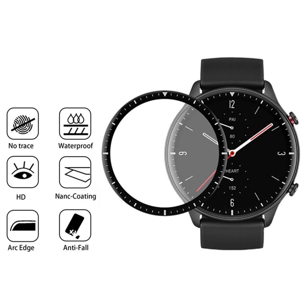 9D Tempered Soft Glass Watch Film For XiaoMi HuaMi Amazfit BiP S U Pro Screen Protector For XiaoMi HuaMi Amazfit GTS 2 2E 2 Mini