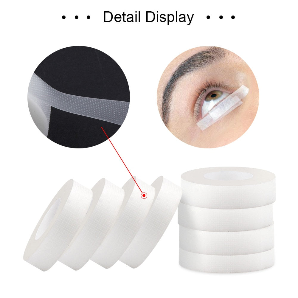 50pcs Eyelash Extension Tape Non-woven Medical Tape Lint Free Eye Pad Under Patches PE Breathable Grafting Eyelashes Makeup Tool