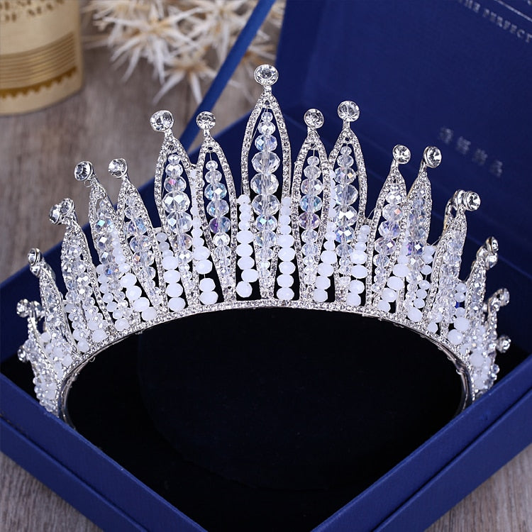 Diverse Silver Gold Color Crystal Crowns Bride tiara Fashion Queen For Wedding Crown Headpiece Wedding Hair Jewelry Accessories