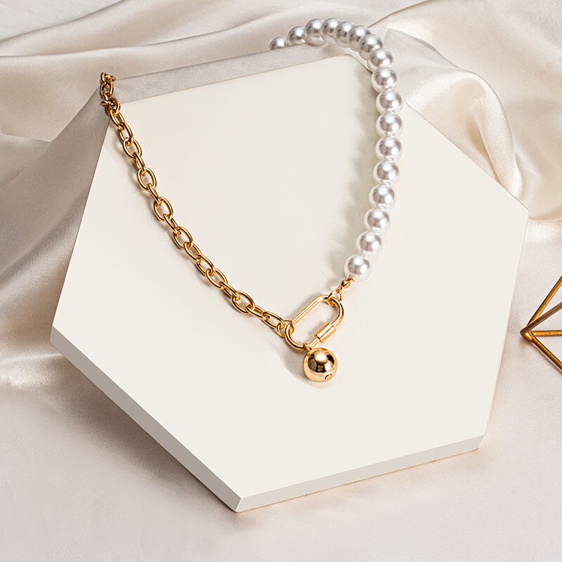 Vintage Chain Necklace Punk Multilayer Gold Circle Chain Necklace for Women Simple Round Hip Hop Choker Necklace Trendy Jewelry