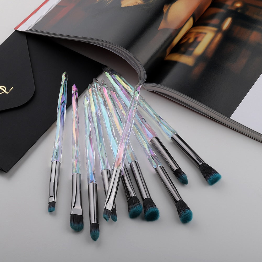 FLD Eye Brush Diamond Makeup Brushes Set Eye Shadow Lip Eyebrow Brushes High Quality Professional Lip Eyeliner Tools