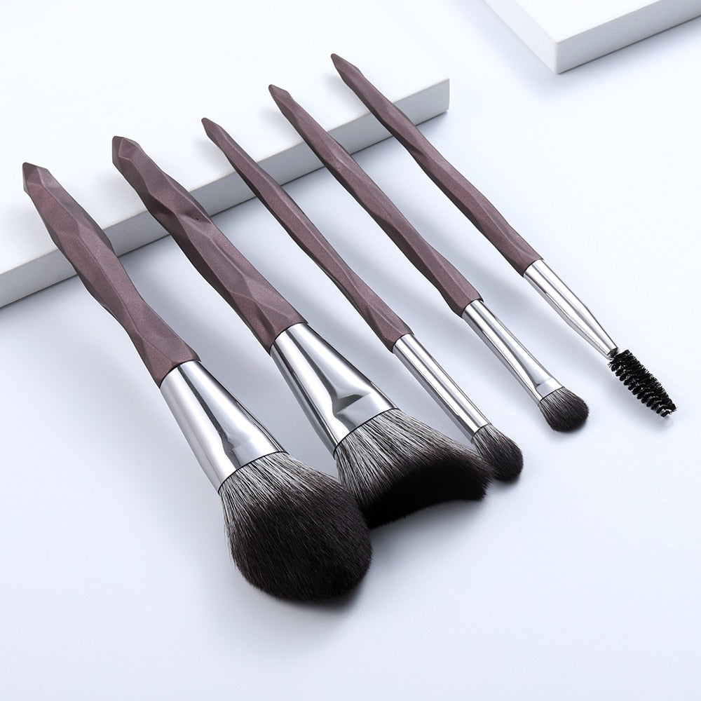 FLD 13/5 pcs Blue Makeup Brushes Set Face Eye Lip Eyeshadow Eyebrow Comb Eyelash Spoolies Foundation Powder Brush Tools Cosmetic