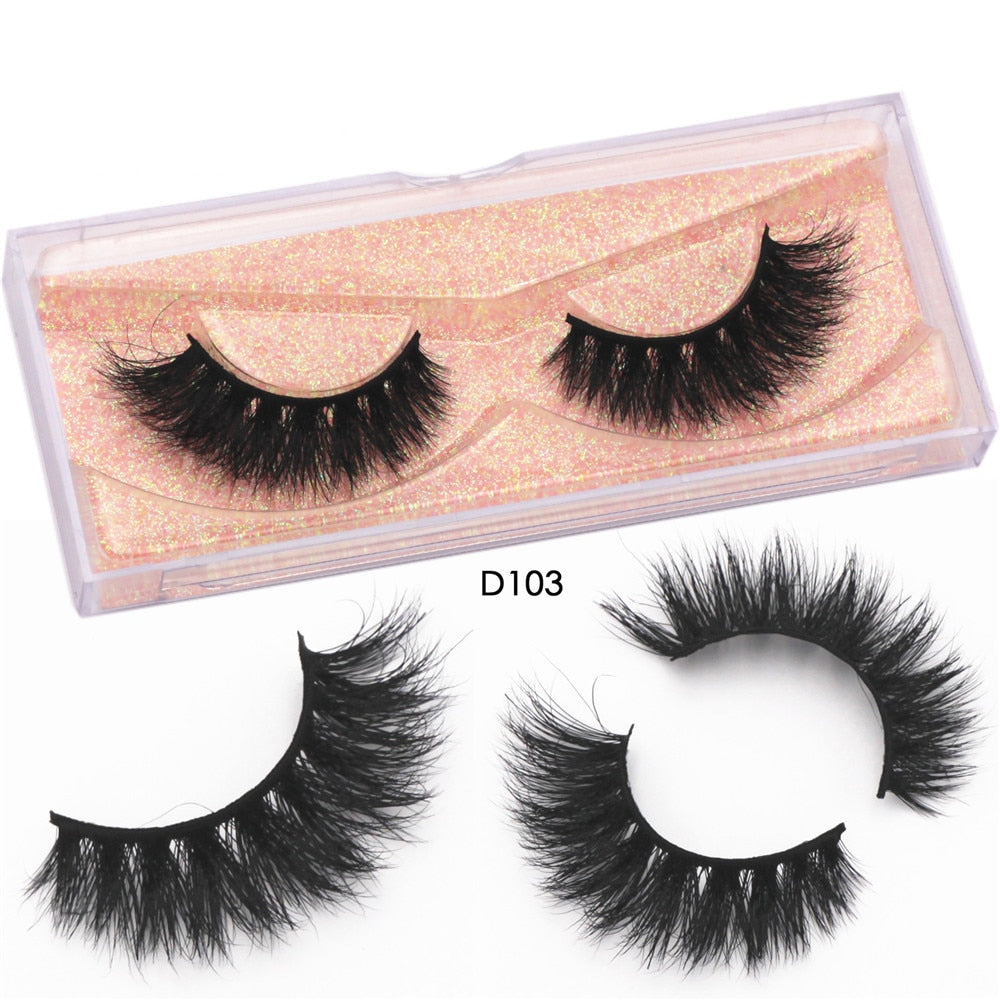 Mink Eyelashes Natural Long 3D Mink Lashes Cruelty Free Handmade Fake Lashes Makeup False Eyelash Short Soft Reusable Lashes A03