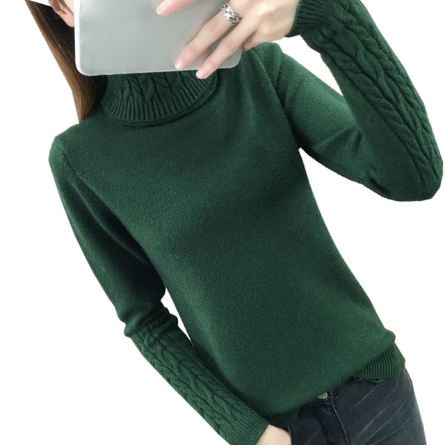 Women Turtleneck Winter Sweater Women 2023 Long Sleeve Knitted Women Sweaters And Pullovers Female Jumper Tricot Tops LY571