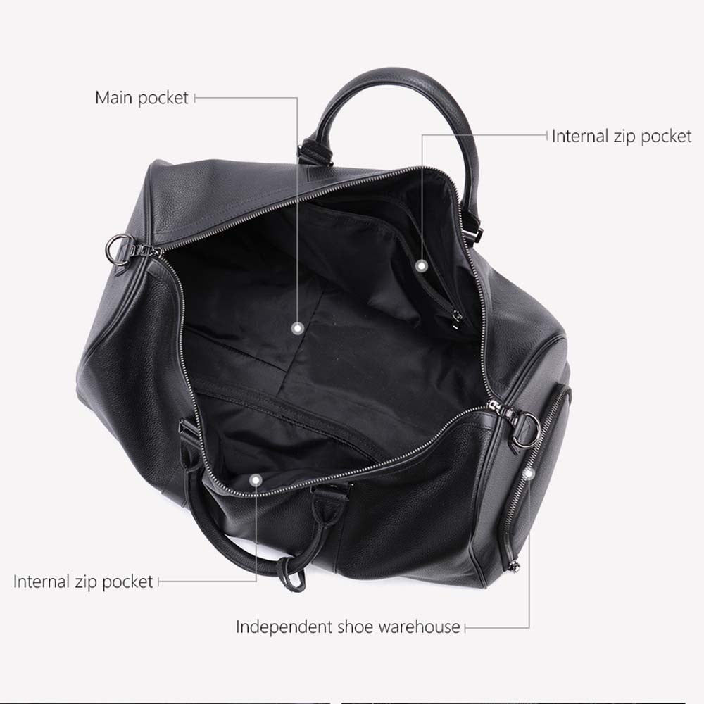 WESTAL100% Genuine Leather Men Women Travel Bag Real Leather Carry-on Hand Luggage Bags Travel Shoulder Bag Big Totes Bags Male