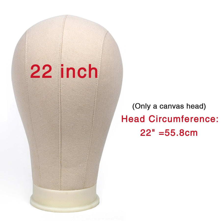 Alileader Training Mannequin Head Canvas Block Head Display Styling Mannequin Manikin Head Wig Stand Free Get T Needle Holder