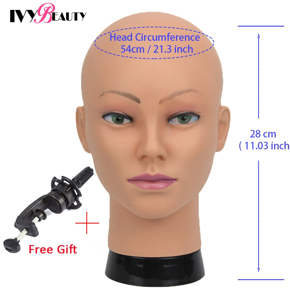 Hot Selling Female Mannequin Head With Wig Stand Clamp For Makeup Practice Cosmetology Manikin Head For Wig Hat Display 51Cm