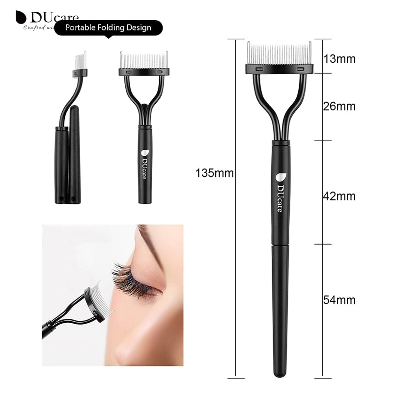 DUcare 5PCS Eyebrow Trimmer Eyebrow Razor Kit Eyebrow Scissors Eyebrow Comb Razor for Face Tweezers Eyelash Eyelash Brush