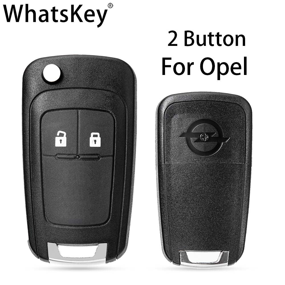 WhatsKey 2 Buttons Folding Car Key Shell Remote Flip Key Fob Case For Opel Vauxhall Astra H Insignia J Vectra C Corsa D Zafira G