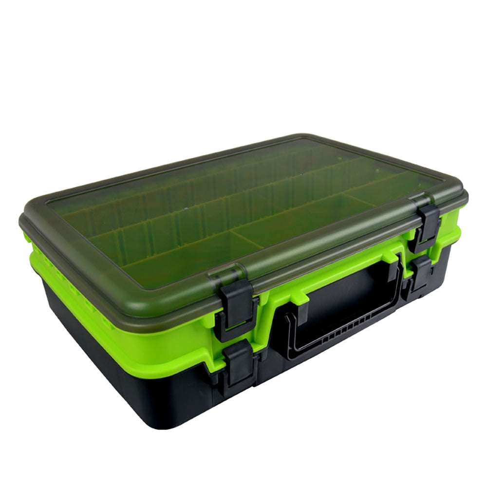 Large-Capacity Double-Layer Fishing Tackle Box Multifunctional Carp Fishing Accessory Storage Box Portable Fishing Bait Box