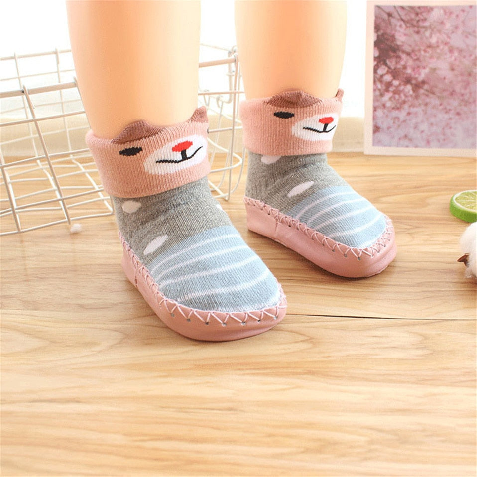 2023 New born Baby Socks With Rubber Soles Infant Baby Girls Boys Shoes Spring Autumn Baby Floor Socks Anti Slip Soft Sole Sock