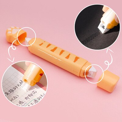 MINKYS Multifunctional 2 IN 1 Cute Cat's Paw Portable Correction Tape&Glue Creative Double Head Painting With Adhesive Tape