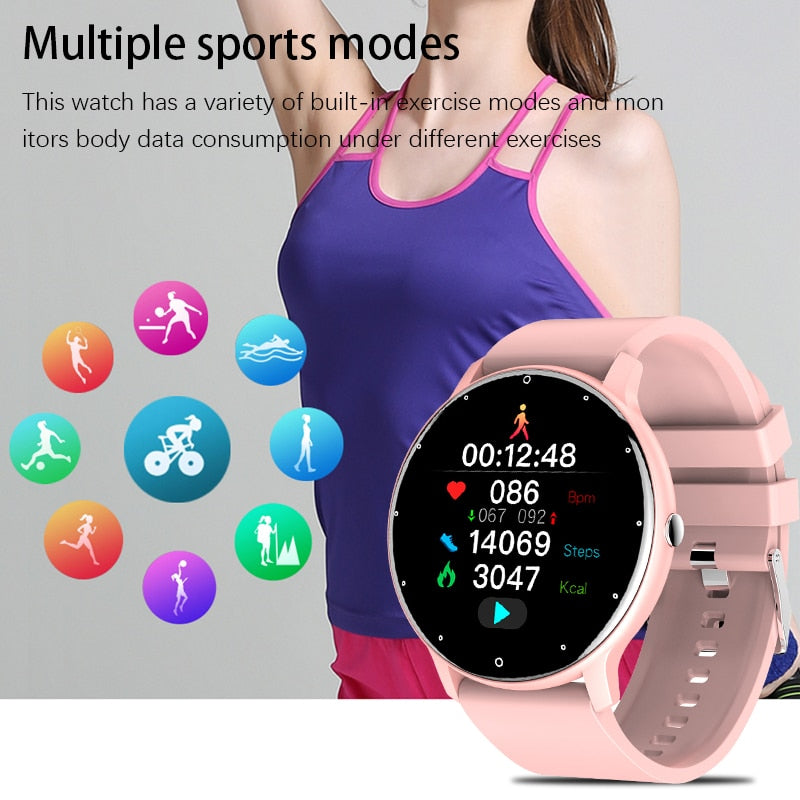 LIGE 2023 New Smart Watch Women Full Touch Screen Sport Fitness Watches IP67 Waterproof Bluetooth For Android ios smartwatch Men