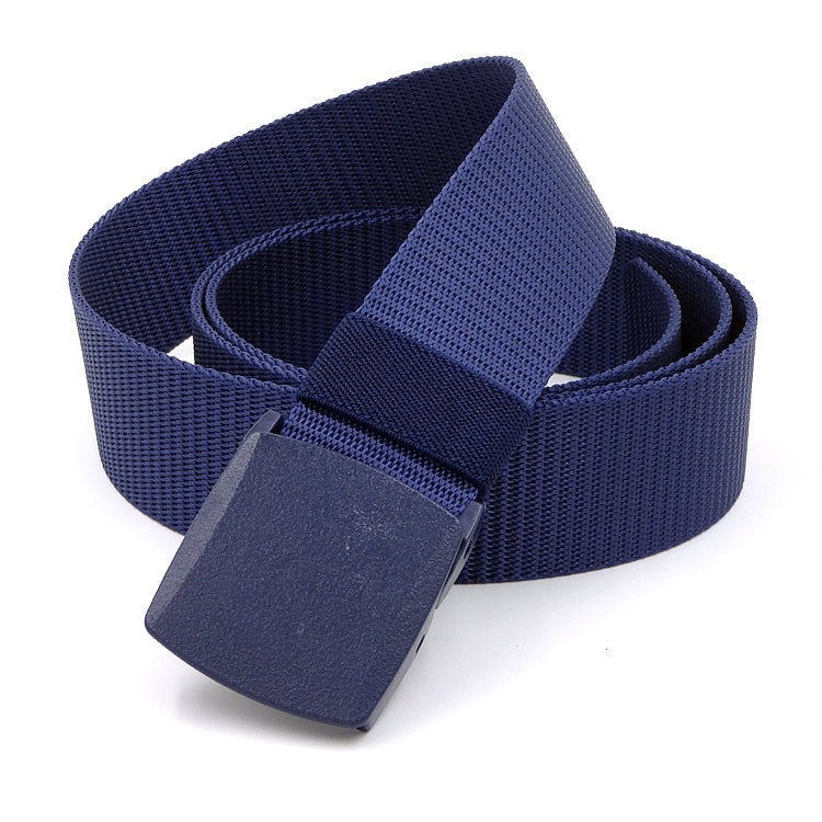 New Canvas Military Training Belt Men's Women's Automatic Smooth Buckle Belts Outdoor Tactical Nylon Leisure Belt Cintos