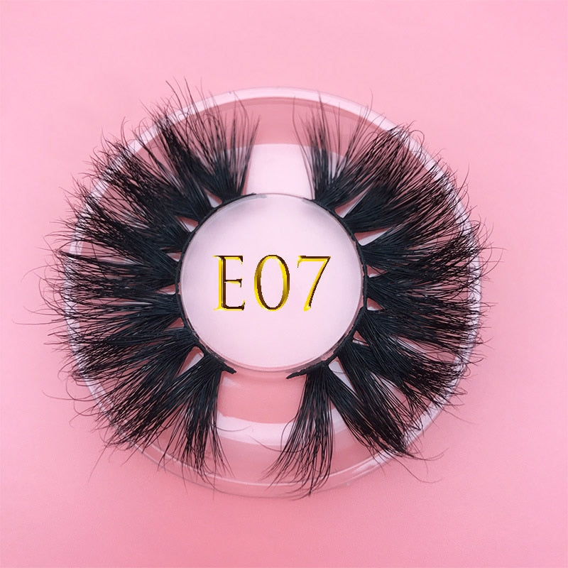 3D MIKIWI real mink lash 25mm E01 extra length and fluffy luxury mink eyelashes natural thick Eye lashes wispy makeup extention