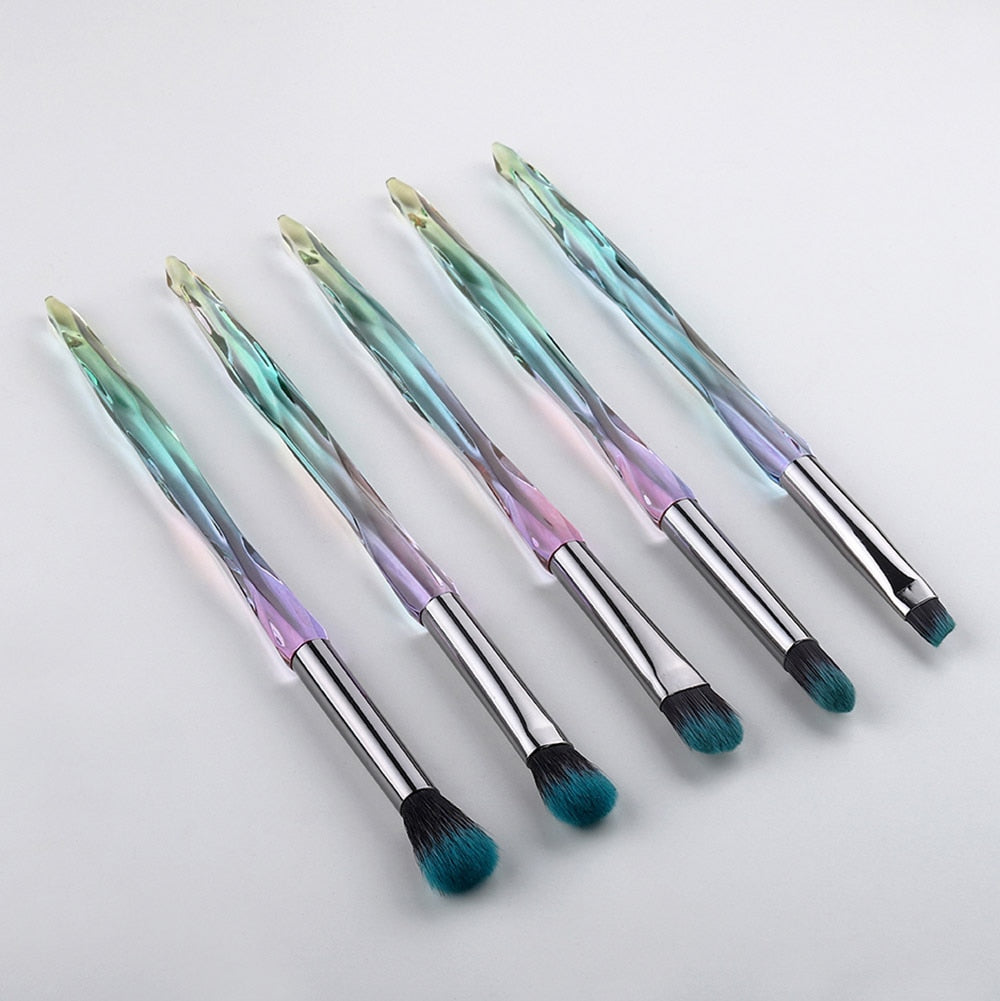 FLD Eye Brush Diamond Makeup Brushes Set Eye Shadow Lip Eyebrow Brushes High Quality Professional Lip Eyeliner Tools