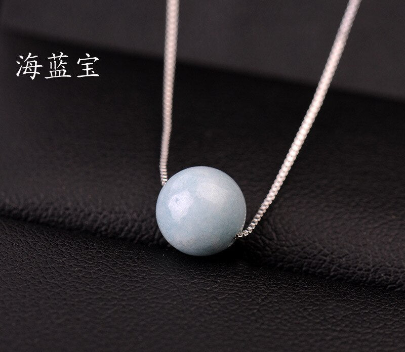 Plated Necklace Fashion Jewelry Natural Stone Crystal Bead Necklace for Women