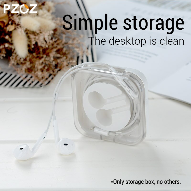 PZOZ for Apple EarPods Headphone storage box earphone Apple Wired earphone cover Portable headset bag apple earpods case cover