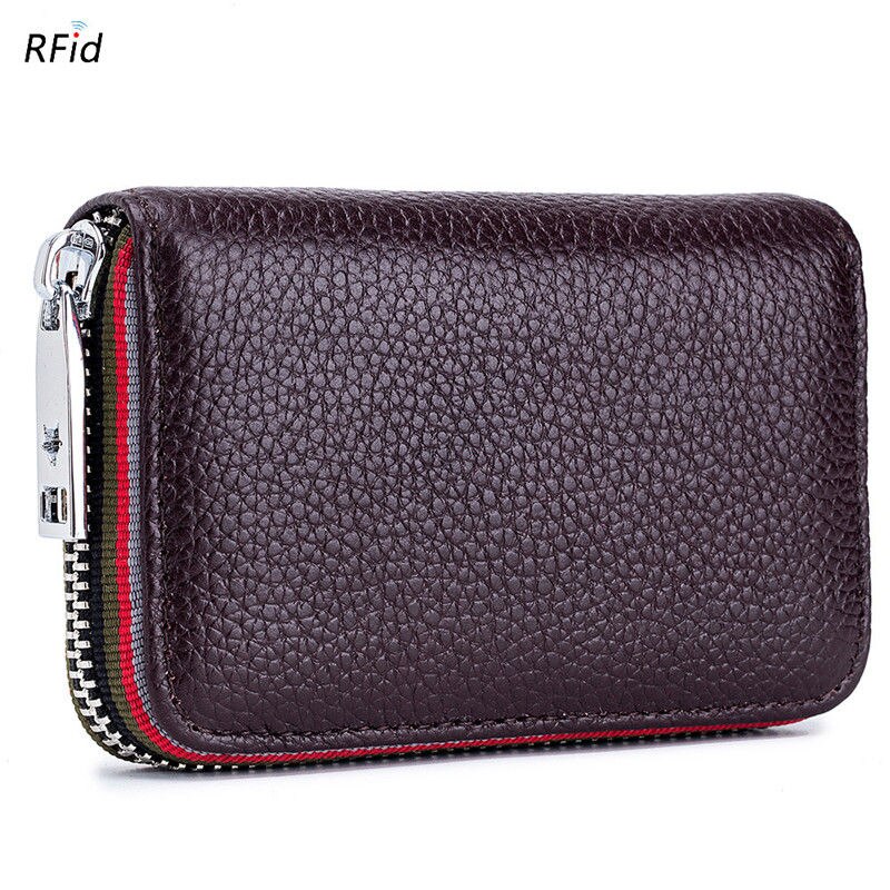 SOUTH GOOSE Genuine Leather Organizer RFID Credit Card Holder Men Business Card Holder Women Minimalist Travel Card Bag Wallets