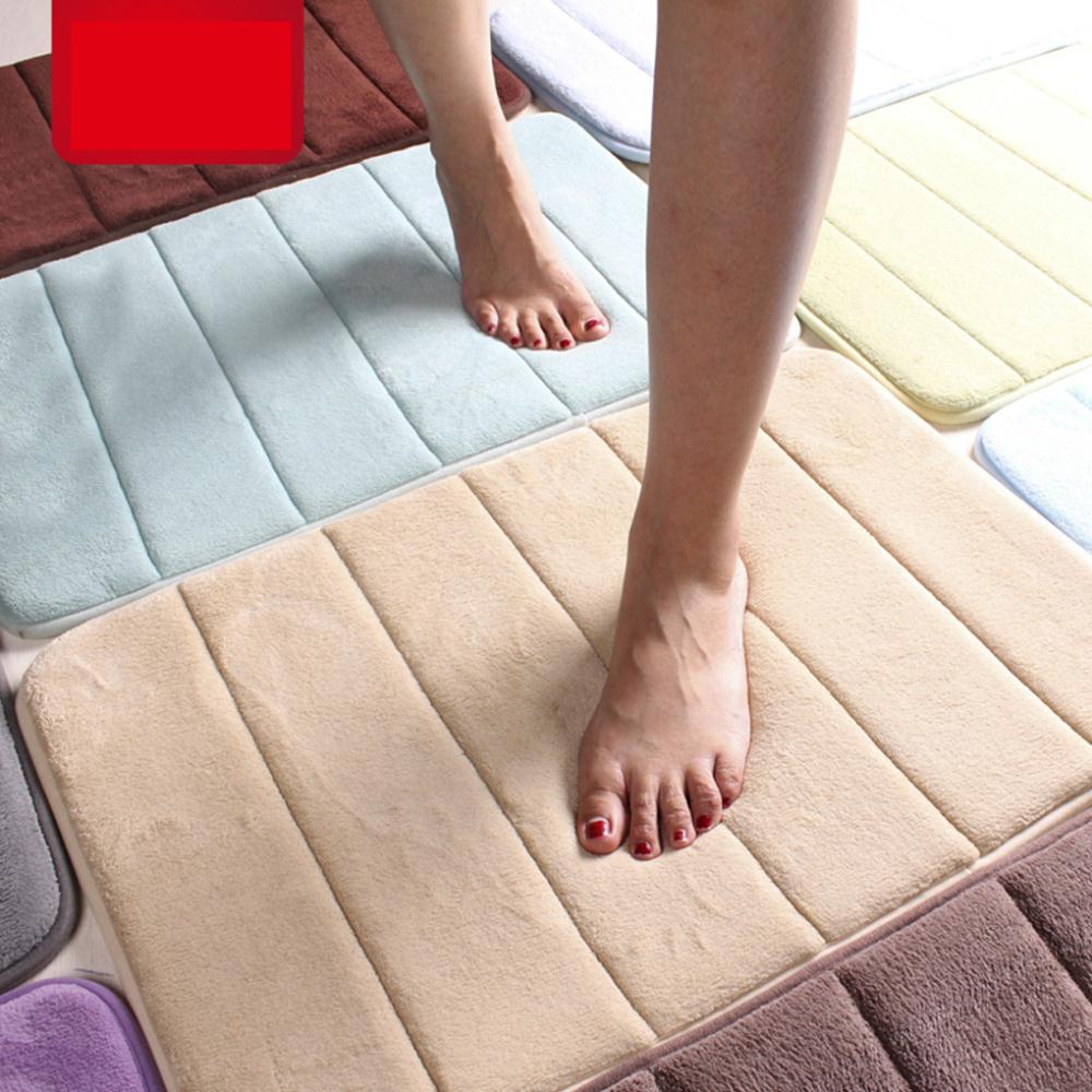 40*60cm Water Absorption Rug Bathroom Mat Shaggy Memory Foam Bath Mat Set kitchen Door Floor Mat Carpet For Toilet Non Slip