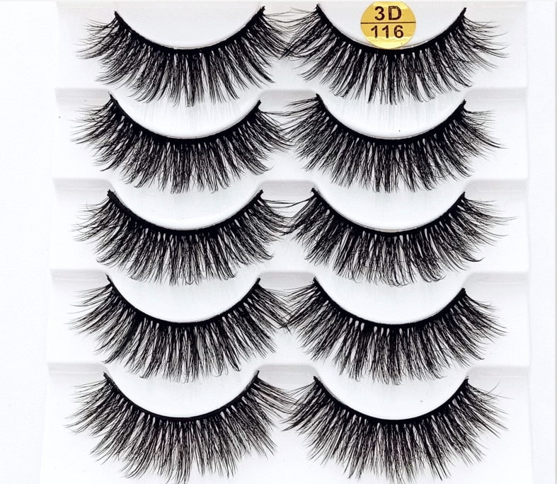 38 Styles 5/10 Pairs Natural False Eyelashes Fake Lashes Long Makeup 3d Mink Lashes Extension Eyelash Mink Eyelashes for Beauty