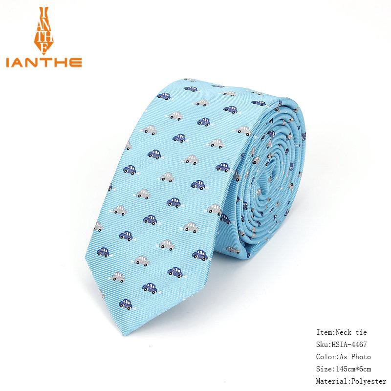 2018 Brand New Tie For Men Polyester Jacquard Animal Necktie for Wedding Business Suits 6cm Skinny Dot Neck Ties Slim Gravatas