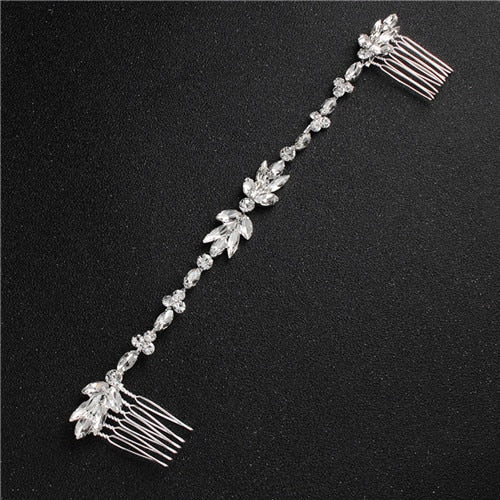 Fashion Wedding Crystal Barrette Pearl Hair Combs Ornament Bridal Hairpins Handmade  Accessories Jewelry For Bride