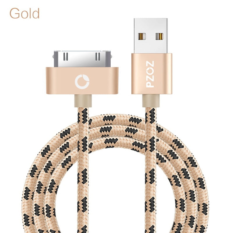 PZOZ USB Cable Charge Fast Charging for iphone 4 s 4s 3GS 3G iPad 1 2 3 iPod Nano itouch 30 Pin Charger adapter Data Sync cord