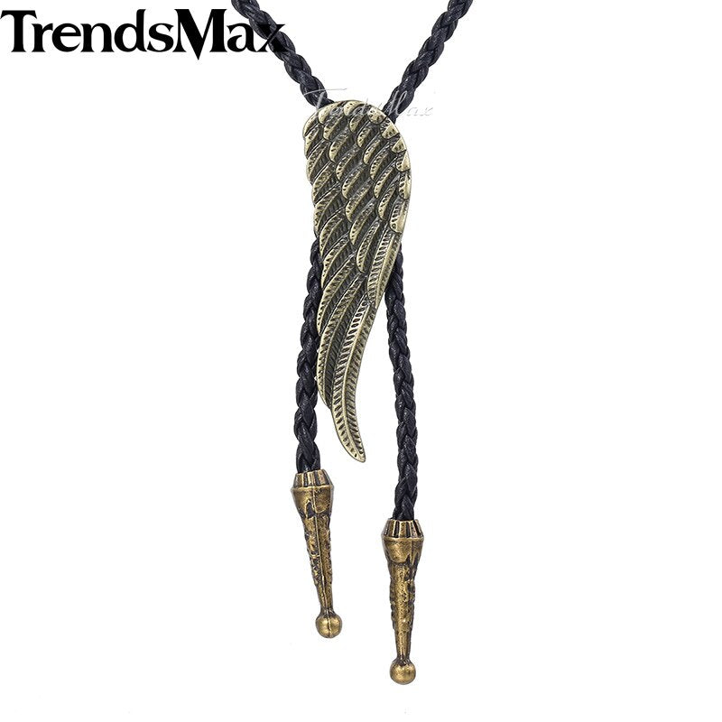 Men's Necklace Casual Business 26 Styles Bolo Tie Vintage Leather Necklace Male Dropship Wholesale Jewelry Gifts for Men UNM10