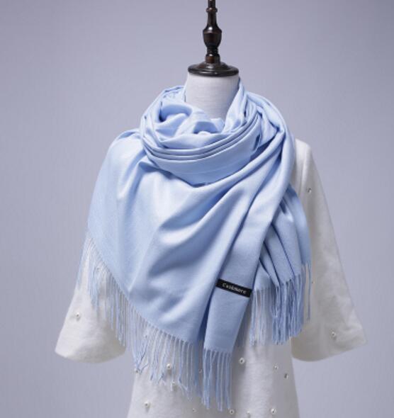 High-Quality Cashmere Scarves for Men and Women: Keep Warm with Thicker, Long Autumn and Winter Scarves Featuring Tassels - Stylish Shawl for Females and Males"