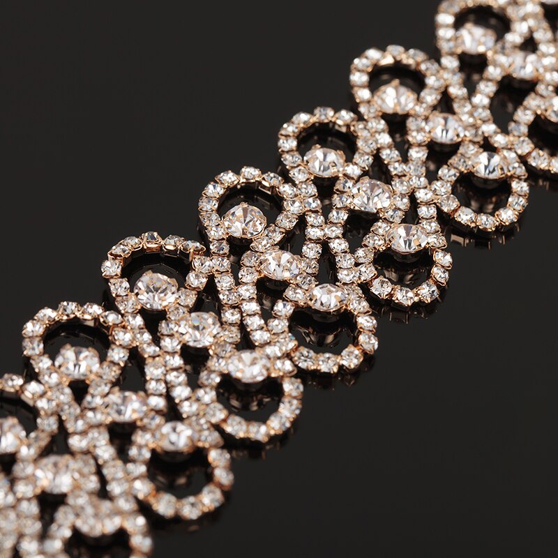 YFJEWE Fashion Charm Bracelets &amp; Bangles for Women Luxury Rhinestone Crystal Bridal Wedding Accessories Jewelry Wholesale B149