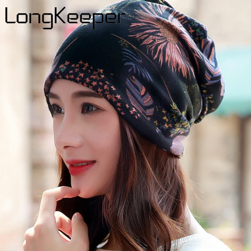 LongKeeper 6 Colors Women Beanies Caps Spring Women Beanie Hat For Women Caps 3 Way To Wear Bonnet