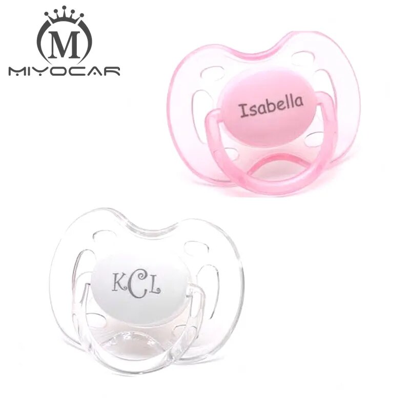 MIYOCAR personalized any name can make 2 pcs pacifier dummy unique gift to baby custom pacifier