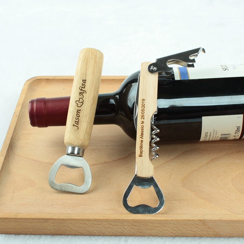 Personalized wedding Bottle Opener Corkscrew Knife customed logo Gift  House Warming Gift Wedding Favor Gift for guest