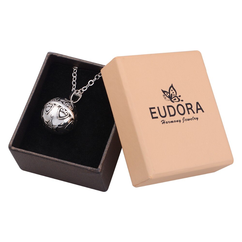 Eudora Angel Caller 20mm copper Carve flower star heart round Harmony Ball Ringing Chime Pendant Necklace Jewelry Pregnant Gift