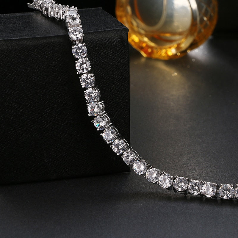 Emmaya Wedding Bracelet Zircon Jewelry High Quality AAA Round 0.5 Carat Created   Tennis Charm Decoration