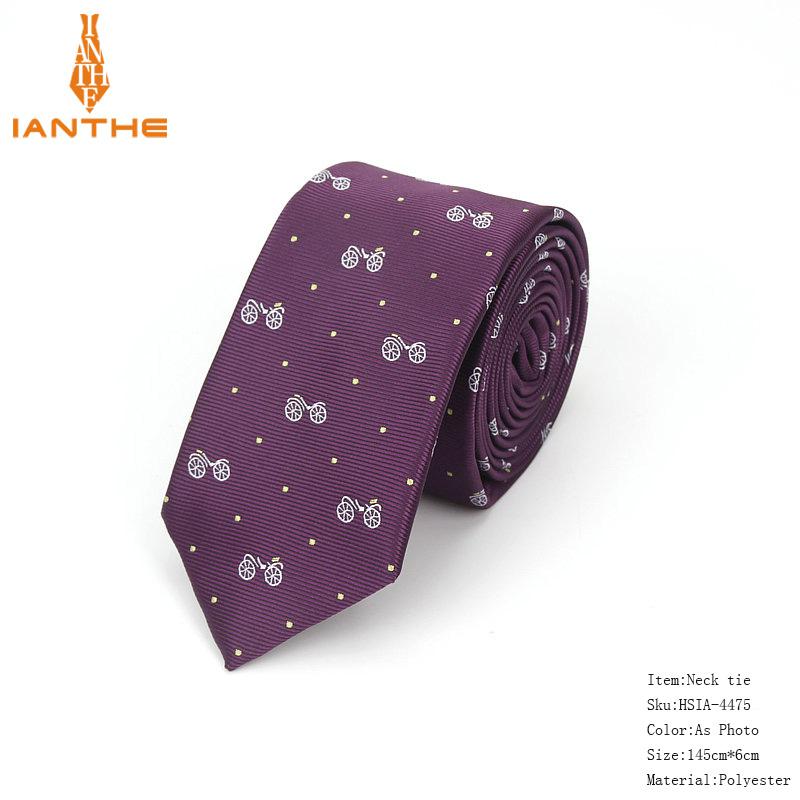 2018 Brand New Tie For Men Polyester Jacquard Animal Necktie for Wedding Business Suits 6cm Skinny Dot Neck Ties Slim Gravatas