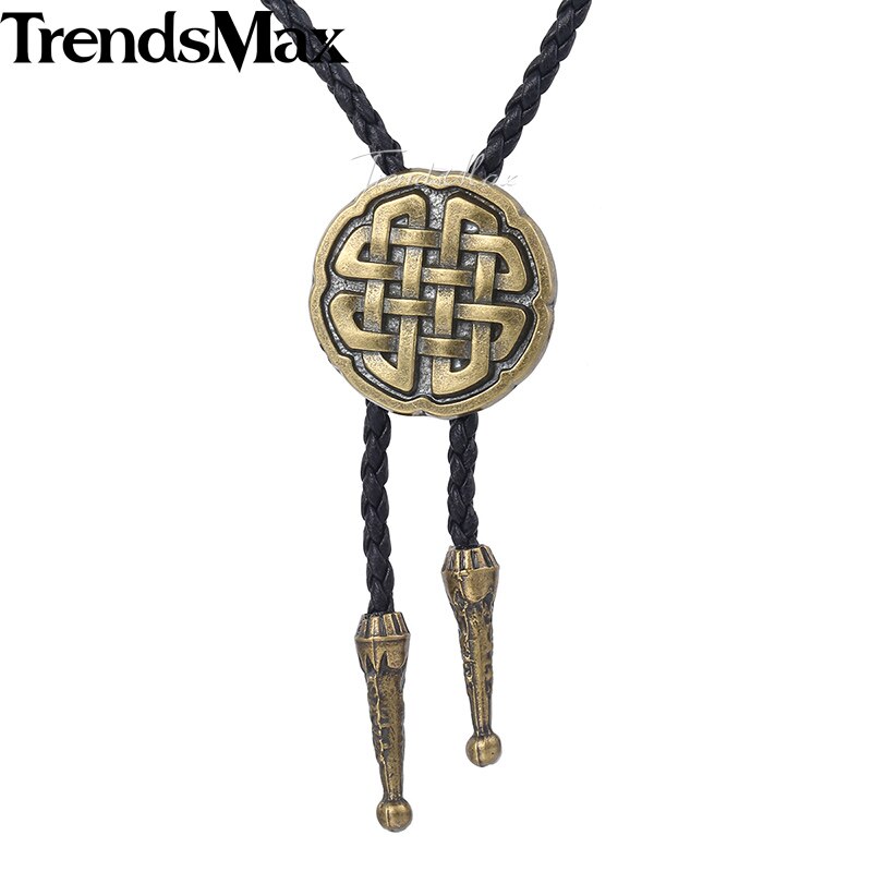 Men's Necklace Casual Business 26 Styles Bolo Tie Vintage Leather Necklace Male Dropship Wholesale Jewelry Gifts for Men UNM10