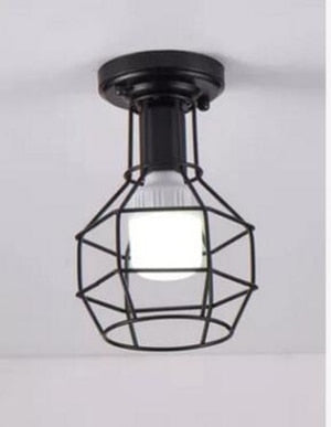 Vintage Ceiling light Modern Nordic Retro Iron Ceiling lamp Decor For Living Room Bar Black Loft E27 Home Lights Cage Fixture