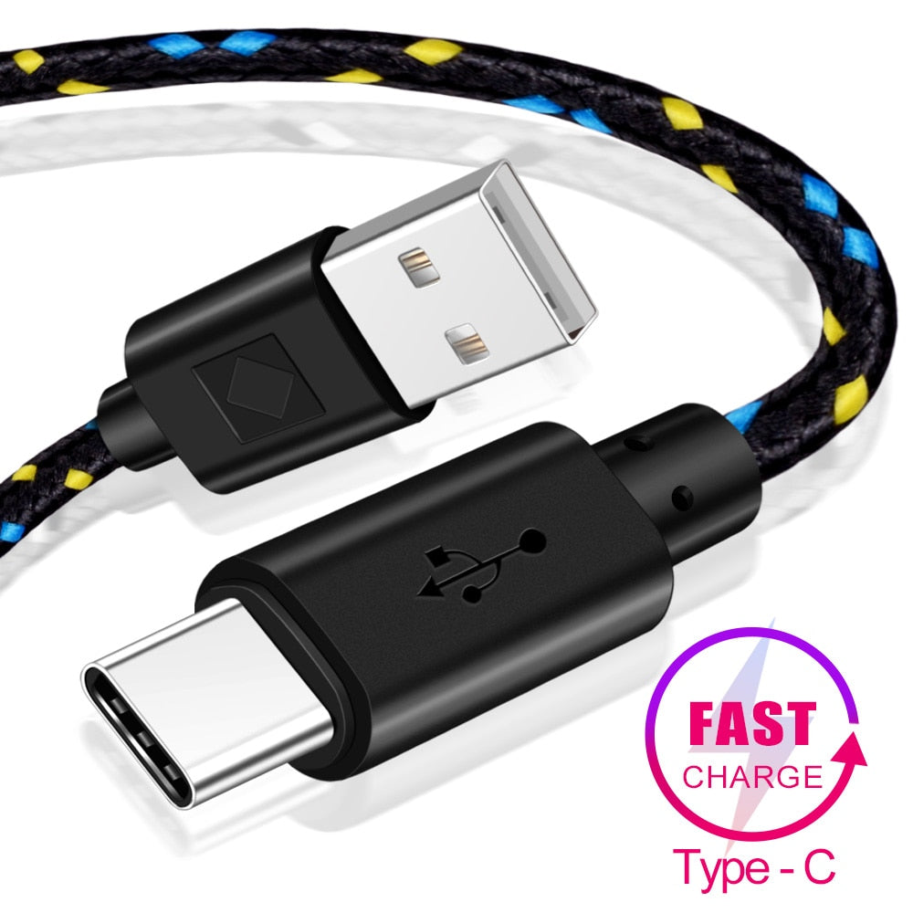 OLAF USB Type C Cable for Samsung Galaxy S10 9 Fast Charging Data Cable for Huawei Mate 20 Pro Mobile Phone Charger Cord USB-C