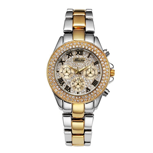 MISSFOX Womens Watch Shockproof Waterproof Luxury Ladies Ar Metal Watch bracelets Rhinestone Bu Cheap Watches Dropshipping
