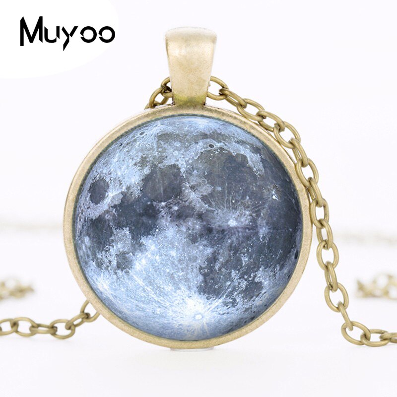 2017 Fashion Round Full Moon Logo Pendant Necklace Art Vintage Chain Choker Statement Necklace Jewelry Gift For Men HZ1