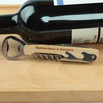 Personalized wedding Bottle Opener Corkscrew Knife customed logo Gift  House Warming Gift Wedding Favor Gift for guest