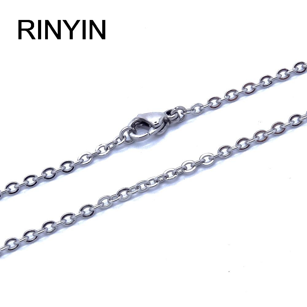 Men Women Jewerly 1mm 16&quot; 18&quot; 20&quot; 22&quot; 24&quot; Inches Links Chain Fashion Necklace Stainless Steel Necklace Classic Pop Rolo Chains