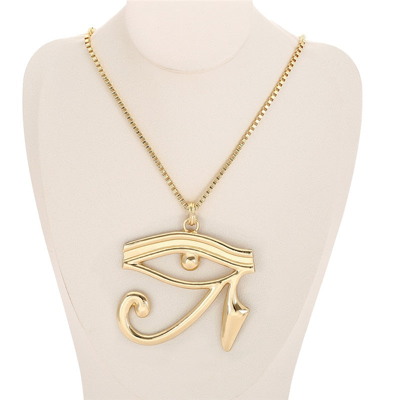 Egyptian Ankh Cross Necklace Jewelry Gold Color Metal Sacrifice Pendant &amp; Chain Necklace For Men Women Egypt Cross Charm Gift