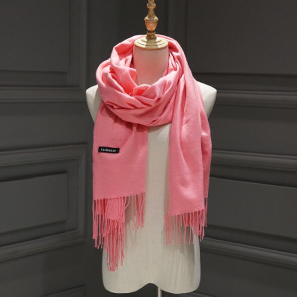 High-Quality Cashmere Scarves for Men and Women: Keep Warm with Thicker, Long Autumn and Winter Scarves Featuring Tassels - Stylish Shawl for Females and Males"