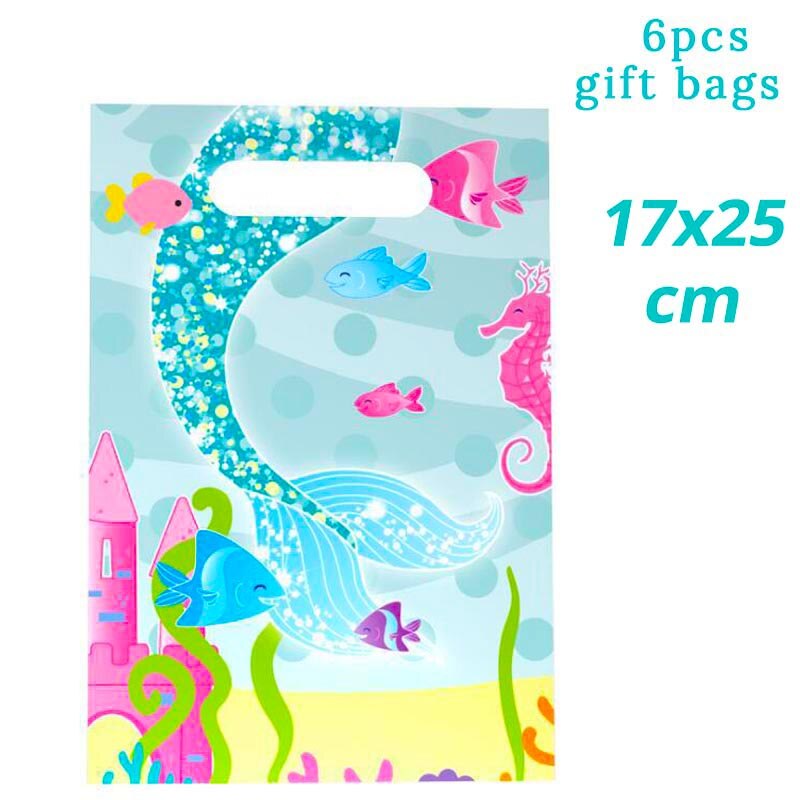 Little Mermaid Party Supplies Mermaid Birthday Parties Disposable Tableware Kit Girl 1st First Birthday Under The Sea Decoration