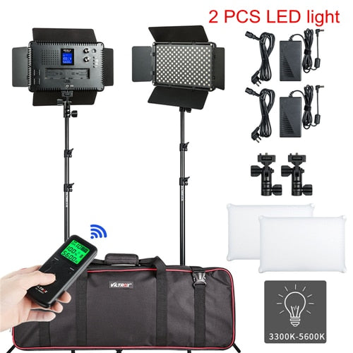 Viltrox 3pcs VL-S192T LED Camera Light LED Video Light Panel Bi-color Dimmable Wireless Remote Lighting Kit with Light Stand